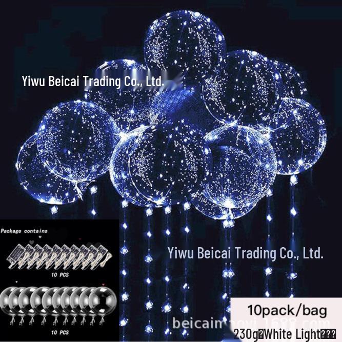 Helium LED Light-Up Balloons for Valentine's, Weddings, Birthdays, and Festivals