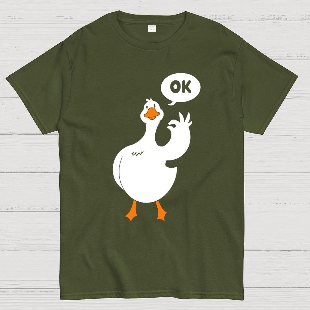 Anatra ok Divertente T-Shirt Geek