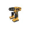 Cordless Hammer Drill 20V 2Ah - Includes 2 Batteries - 32Nm Maximum Torque - 2 Speeds 0-400/0-1500rpm - Yellow Color-BL0156