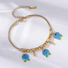 Cherry Epoxy Titanium Steel Bracelet for Women - Sweet Dopamine-Inspired Design