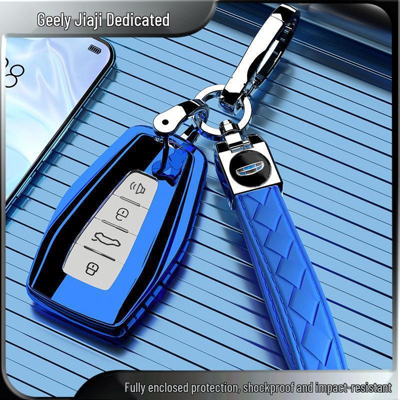 Premium Key Cover for Geely Jiaji L - Fully Wrapped Luxury Car Buckle Shell, Model 22/25.