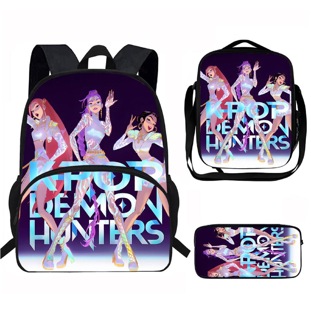 Elementary School Cartoon Backpack And Peripheral Backpack Three Piece Set