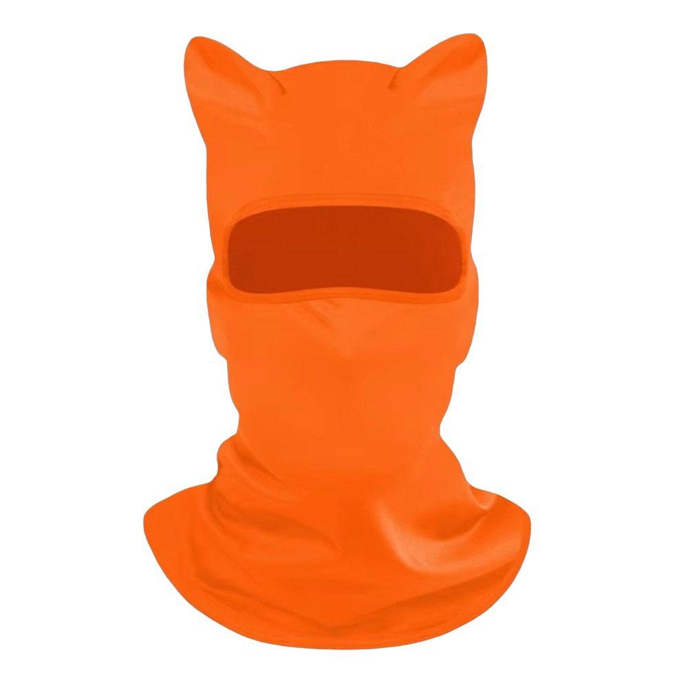 Sun Protector Cat Ear Face Mask Soft Neck Gaiter Fashion Sunscreen  Masque  Summer