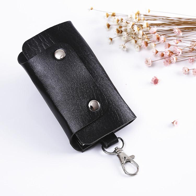 Customizable Solid Color PU Key Holder - New Style Corporate Promotion Keychain with Logo Print