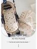Reversible Quilted Baby Stroller Pad: Soft Crepe-Velvet, Double-Sided Cotton Cushion