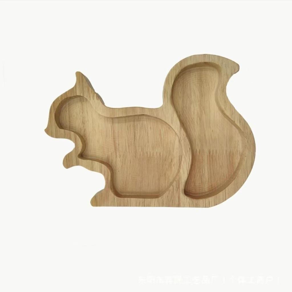 Wooden Holiday Tray: Reindeer, Christmas Tree, Rabbit, Hat Decor