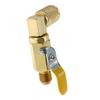 3Pcs Air Conditioner Ball Valve,AC Refrigerant 1/4inch SAE 90 Degree Shut-Off Valves for HVAC R134A R12 R22 R502 Charging Hoses