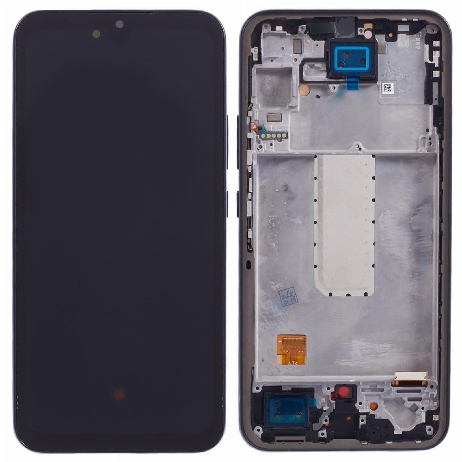 

Для Samsung Galaxy A34 5G A346 6,36 дюйма Екран OLED класу C та збірка дигітайзера+Рамка Запасна частина (Без логотипу) Black