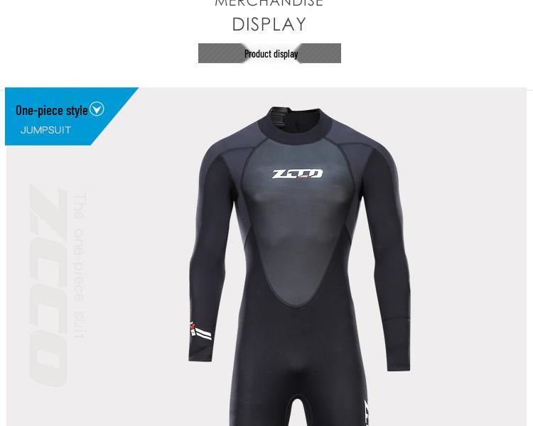 ZCCO Men's 3mm Neoprene Wetsuit for Swimming, Diving, and Surfing