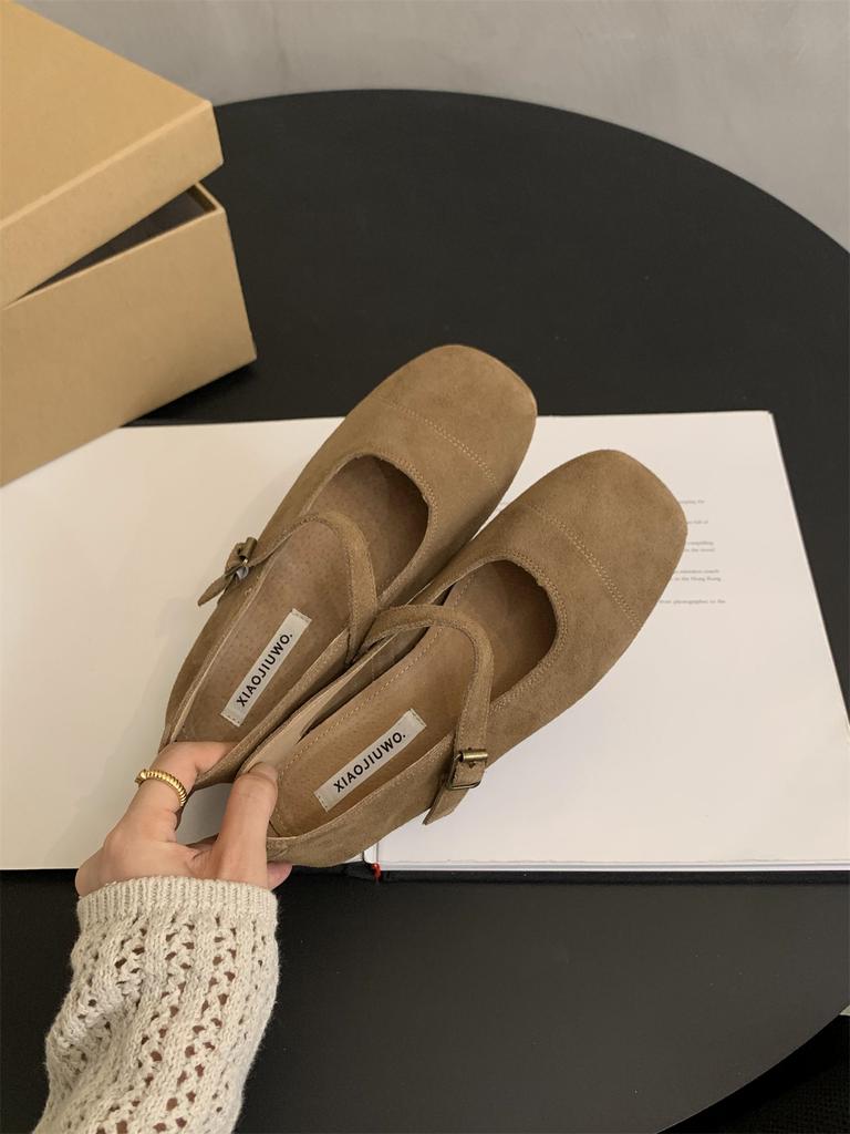 Fashion Flat Shoes for Women 2025 Spring and Autumn Round Toe Shallow Mouth New Retro Casual Mary Jane Women's Shoes Loafers