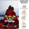 1pc ONE PIECE Flannel Blanket, Soft Skin Friendly with Digital Printing, Various Sizes Available for Family, Friends, Birthday