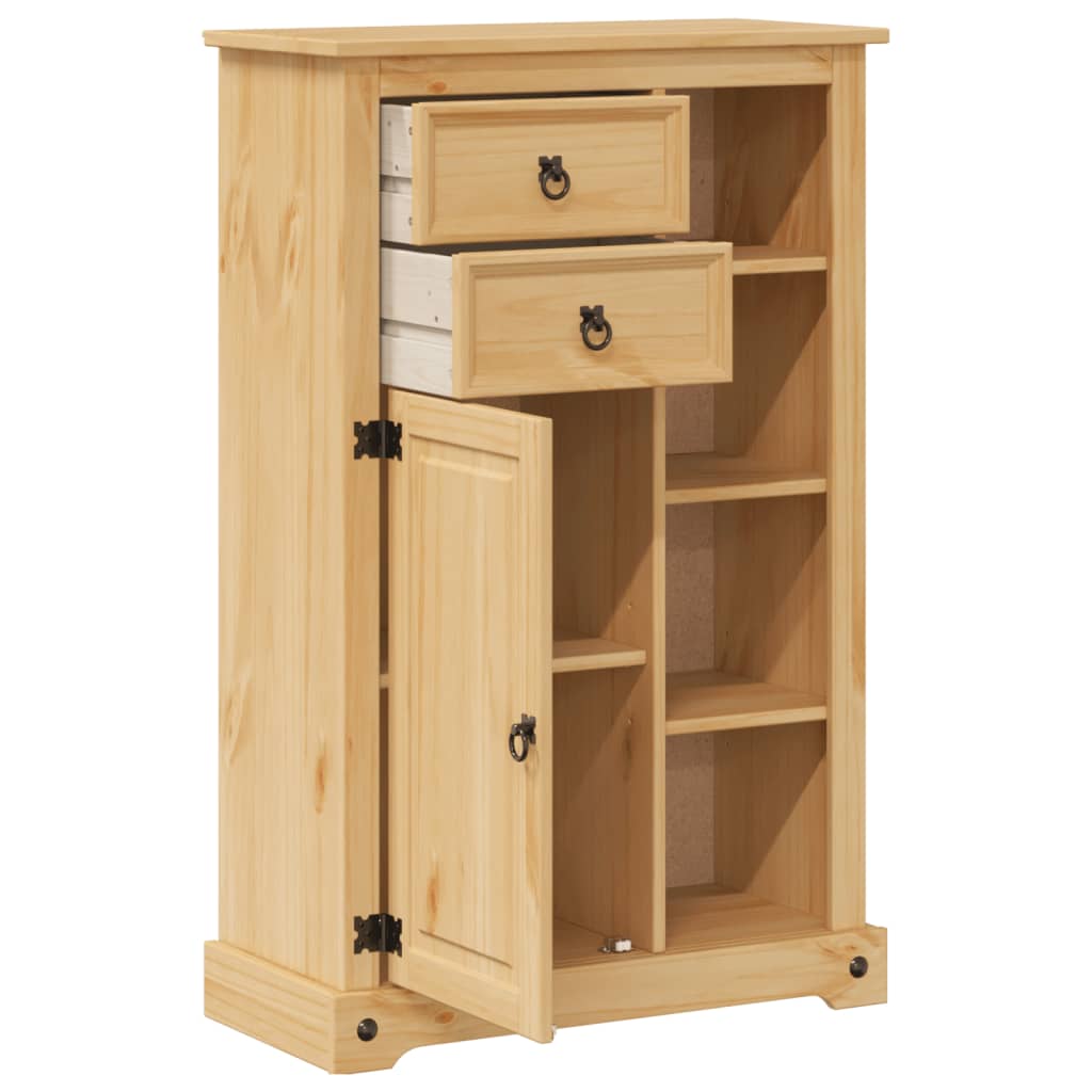 vidaXL Badschrank Corona 70x33x110 cm Massivholz Kiefer