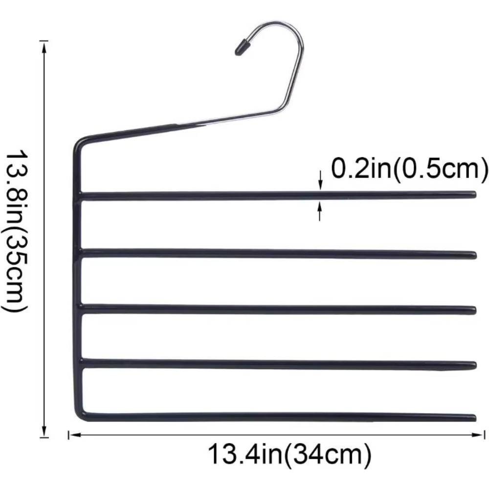 Black Scarf Storage Rack E Shape Towel Storage Rack Pants Hangers  Home Storage Accessories