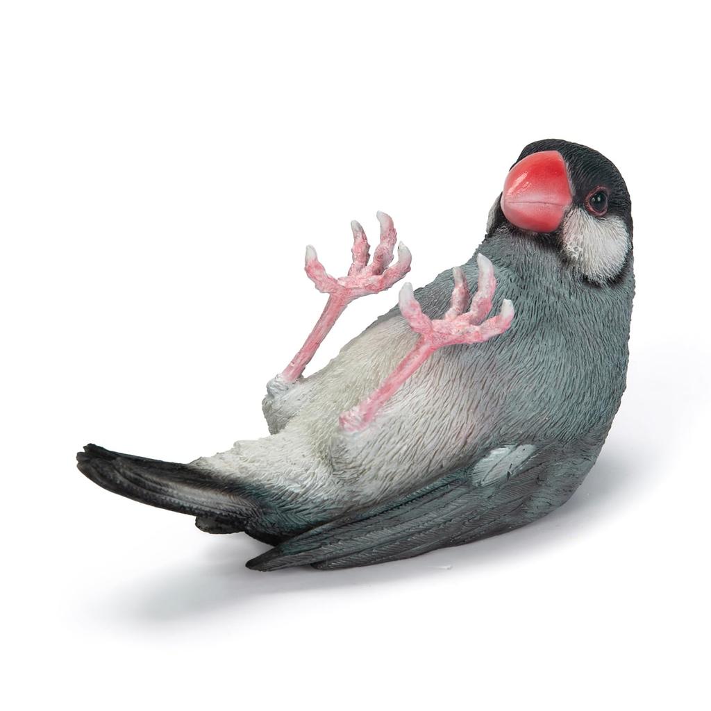 Ubia Java Sparrow Pen Holder, 9.5 x 4.5 x 5.5 cm, Doll Figurine, Animal Ornament, Garden Decor, Bird, H23184