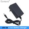 25V 2A Charger for 25V Screwdriver Shurik Battery DC 5.5*2.1mm with Indicator for 6S Battery Pack and Vacuum Cleaner Use Turmera