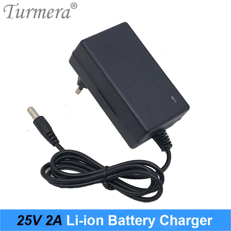 25V 2A Charger for 25V Screwdriver Shurik Battery DC 5.5*2.1mm with Indicator for 6S Battery Pack and Vacuum Cleaner Use Turmera