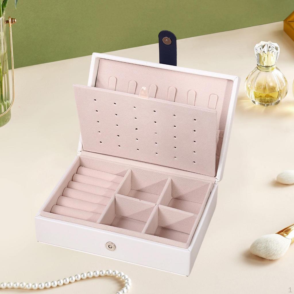 Jewelry Box Display Bangle with Flip Open Lid Organizer Storage Case Daughter