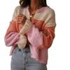 Women's Cardigan, Striped for Fall and Winter