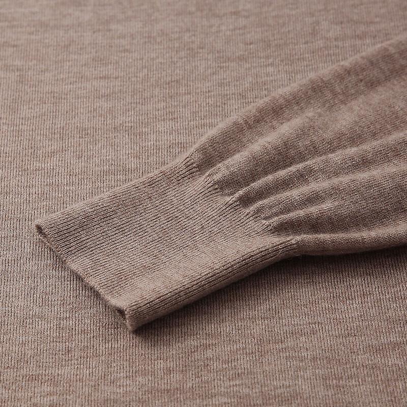 Komom Boka Men's Thin 100% Merino Wool Round Neck Sweater