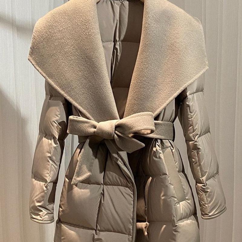 2025 Damen Baumwollmantel in Übergröße - Lockerer Brot-Stil, Zweiseitige Wolljacke, Baumwollgepolsterte Jacke