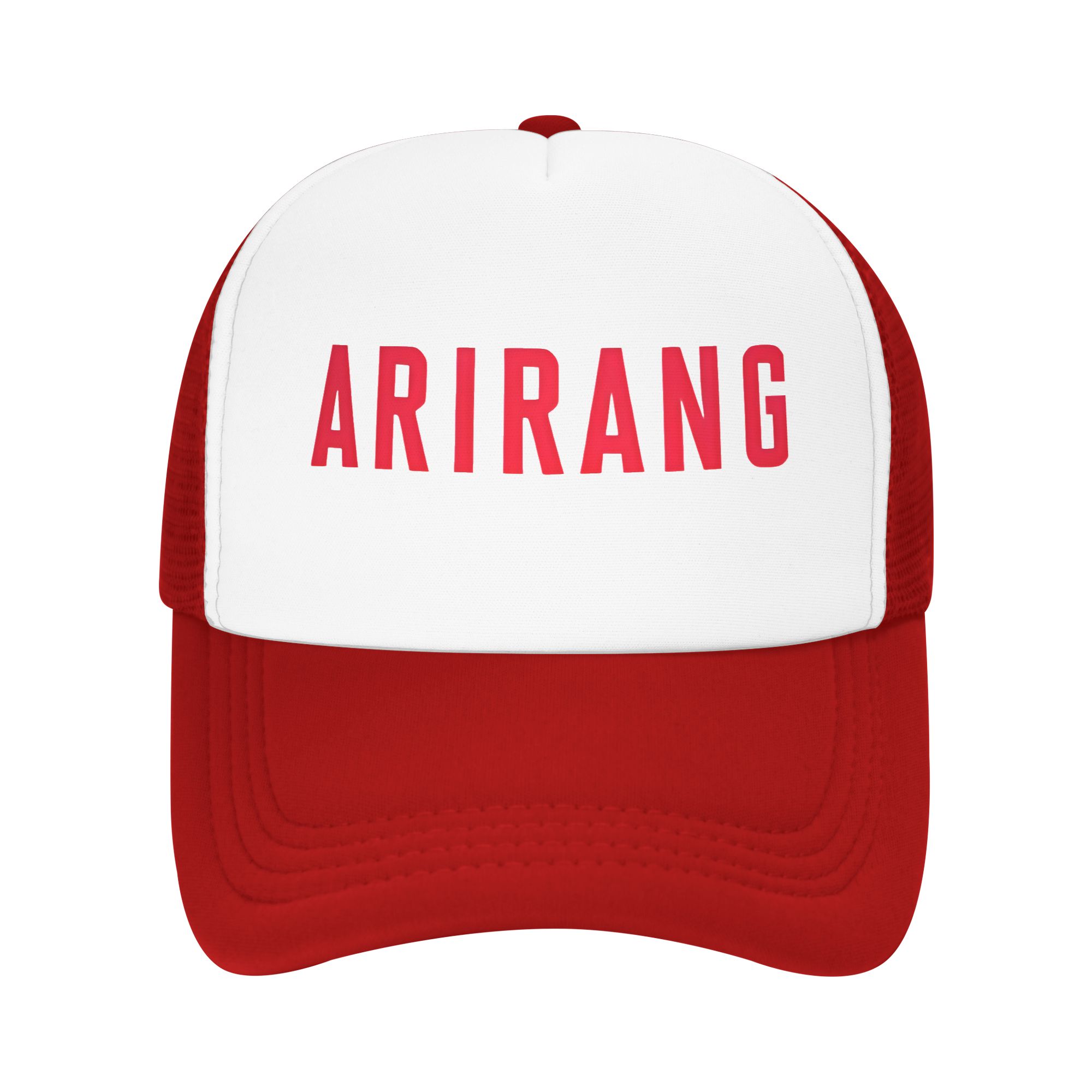 

Arirang tour 2026 KPOP Accessories Mesh Foam Trucker Hat Summer Breathable Meshback Snapback Cap Leisure Adjustbale One Size