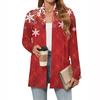 Women's Christmas Printed Lightweight Cardigan Long Sleeved Casual Loose Thin Fit With Pockets Cardigan Jacket