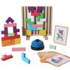 Educational Wooden Russian Tetris 3D Puzzle for Kids