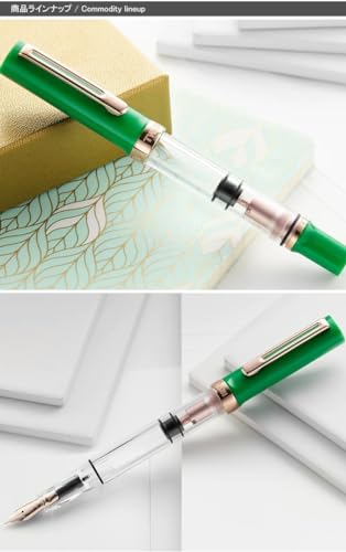TWSBI Eco-T Fountain Pen, Special Edition, Royal Jade + Ink Set, Piping Type, TW140009, Bold B