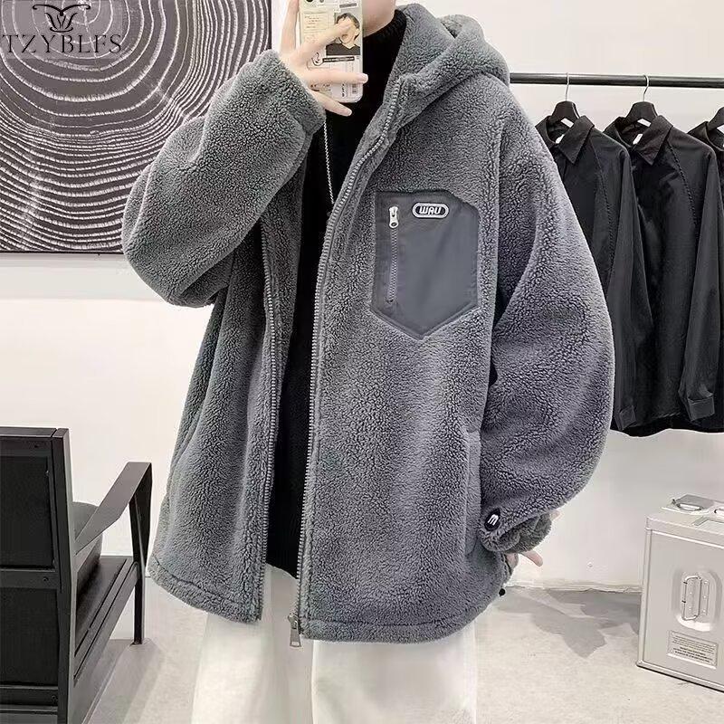 2024 Boys' Winter Cotton-Padded Lambskin Sports Jacket: Thick, Warm, Trendy & Handsome