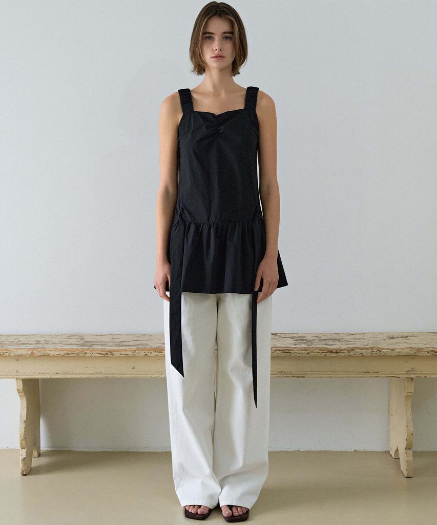 Hauseuobeupondeu Scrunch Shoulder Dress_Black