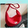 Chic Street Style Nylon Crescent Moon Crossbody Bag For Girls 2024 Commuter Book Bag Medium Size