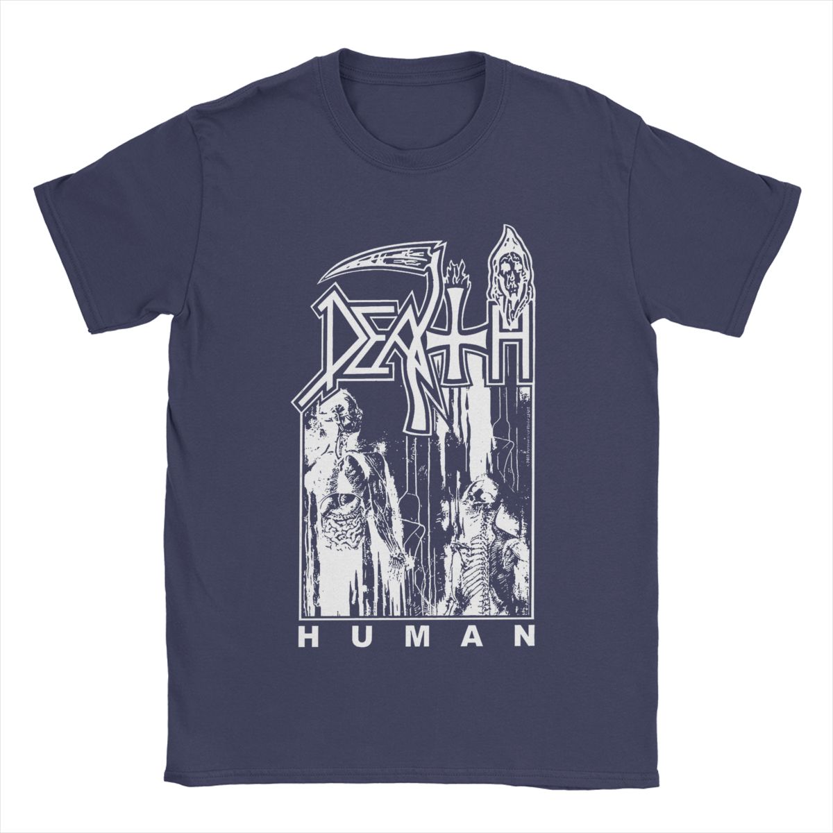 

Death Band Мужские футболки Новинка Футболка Футболка с коротким рукавом и круглым вырезом Футболка из хлопка Новое поступление одежды XXXXXL темно-синий