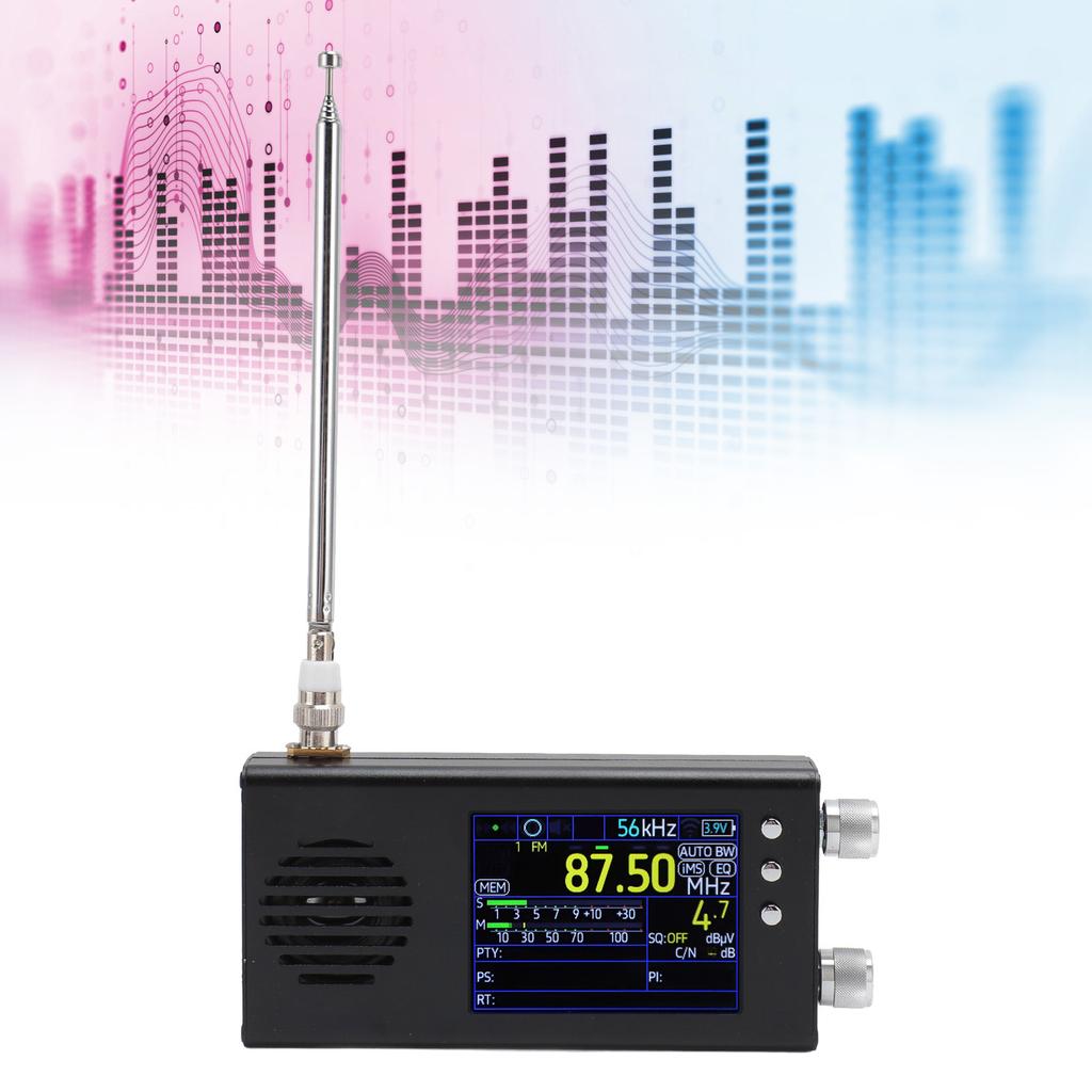 Portable SSB Shortwave Radio Receiver 3.2 Inch LCD Display Dual Stereo Speakers 5000MAH Battery AM FM SW CB VHF UHF     LW MW Full Band Radio Recei