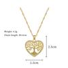 Fashion Romantic Love Life Tree Pendant Necklaces for Women Girls Stainless Steel Chain Jewelry Accessories Gifts for Lover