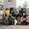 Assass Warrior Blanket Flannel Blanket for bed, sofa, Camping, Hiking, Picnic Essentials, gift for family Fan gifts