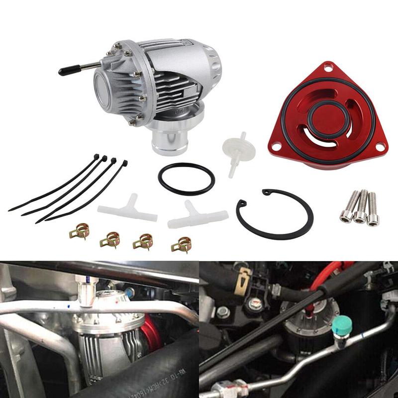 Valvola di Scarico Blow Off per Auto da Corsa SSQV BOV con Adattatore Rosso per Honda Civic 1.5L Turbo 10ª Generazione 2016+