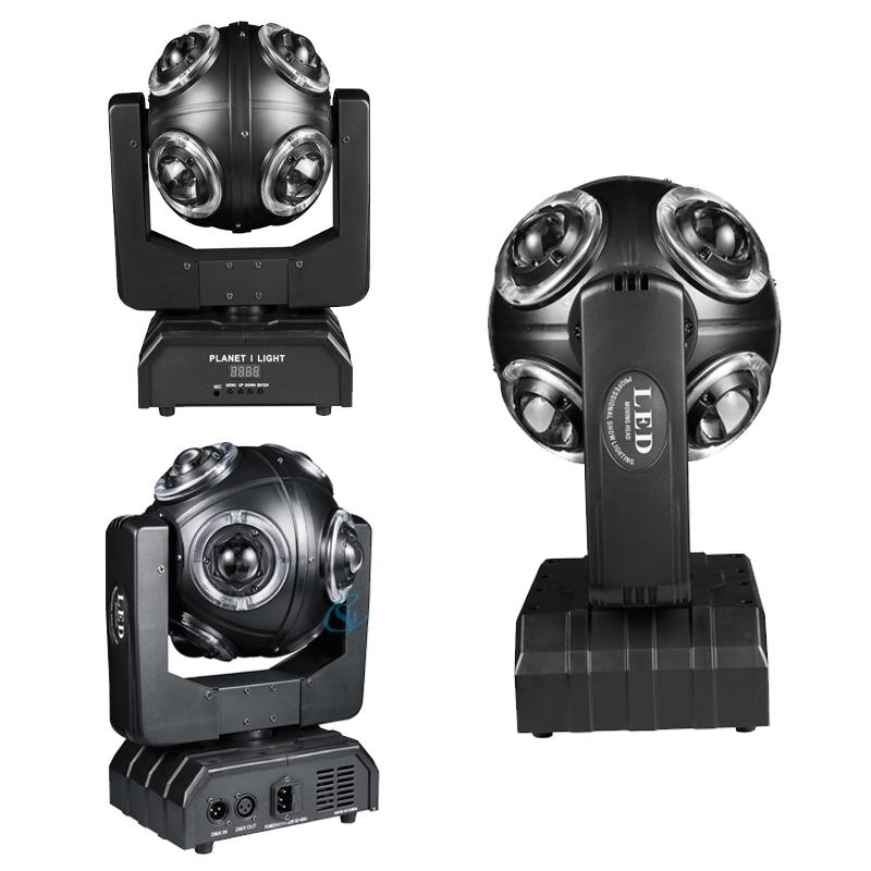 LED 100W RGBW Cabeça Móvel 4em1 Com Luz Disco Futebol DMX Lâmpada de Efeito de Palco Rotação Infinita 360° Luzes de Feixe Para DJ Bar