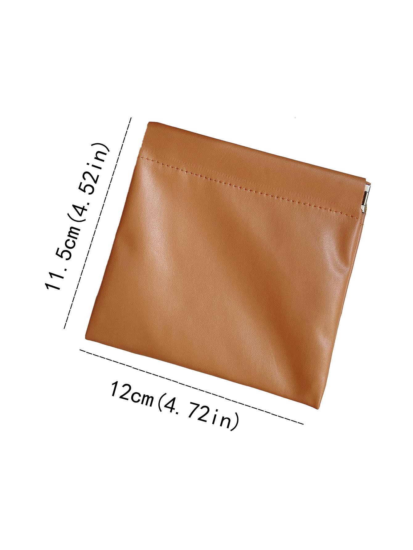 

Портативна однотонна ПУ водонепроникна косметичка 12*11.5CM (OPP Bag) жовтий