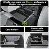 Muslogy Center Console Organizer Compatible with 2024 Toyota Tacoma 4th Gen Accessories Interior Storage Box Insert Tray Phone Pocket(Console