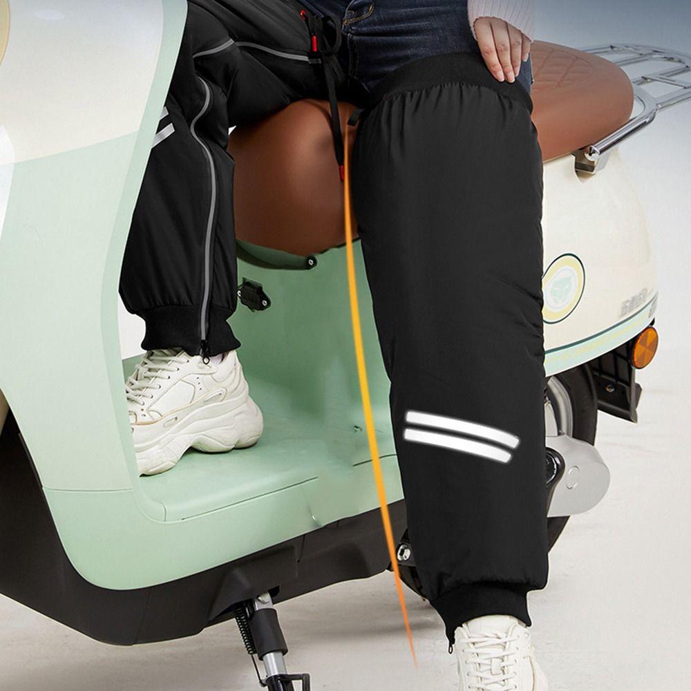 Reflective Zipper Thermal Kneecap Fleece-lined Motorcycle Leg Warmer  Hiking