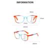 Unisex Mode Multifokale Lesebrille High Definition Anti-Blaulicht-Brille Klassisches Quadratisches Gestell Alterssichtigkeit Brille