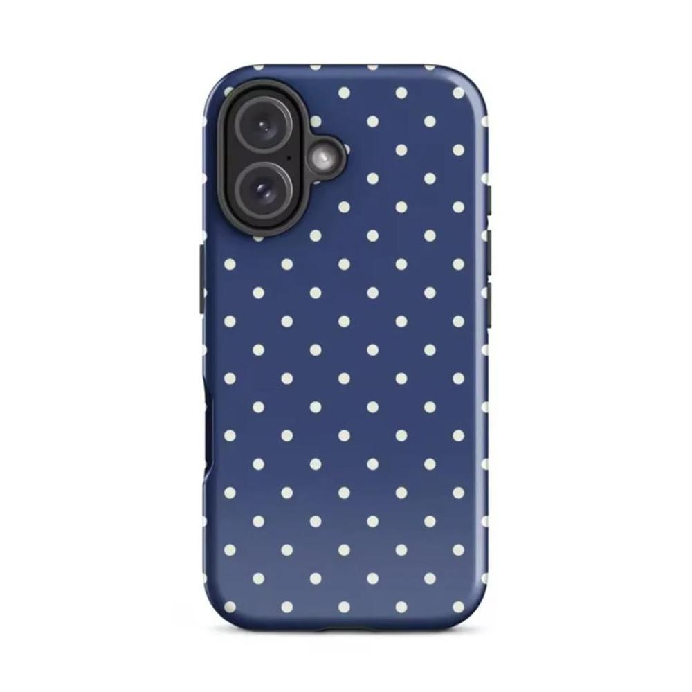 Luxury Clmj Ins Korea Dot Stripe Series Phone Case for iPhone 17 16 15 14 13 12 11 X Air Pro Max Plus Double-layer Back Cover