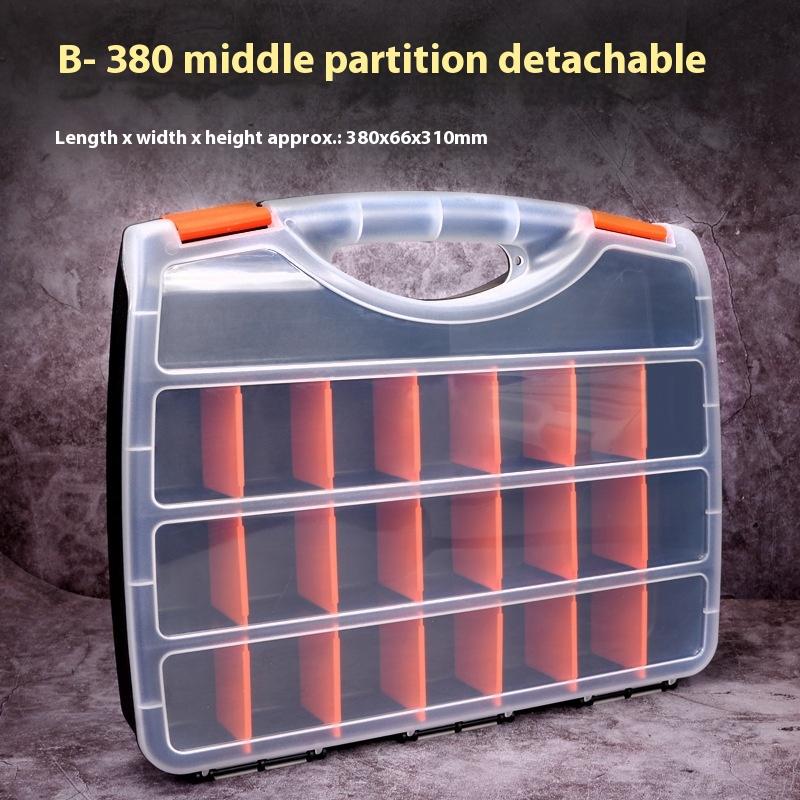 Storage Box Electronic Component Grid Screw Parts Partition Parts Box Garage Repair Organizer Tool Multi-Toolbox Hardware
