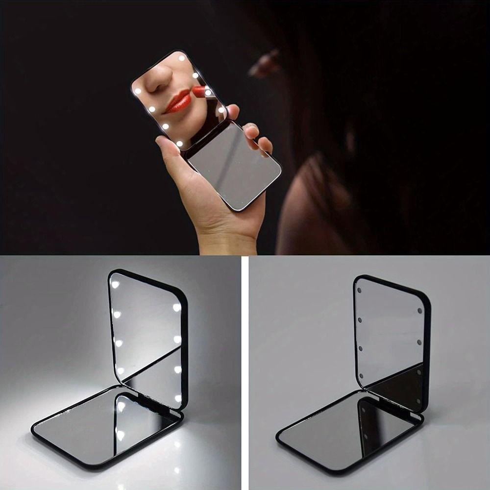 2-Sided Vanity Mirror Folding Cosmetics Mirror Creative Compact Pocket Mirror  Makeup Tool