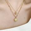 CARLIDANA Irregular Texture Heart Love Zircon Pendants for Stainless Steel Gold Plated Fashion Jewelry Necklace for Women