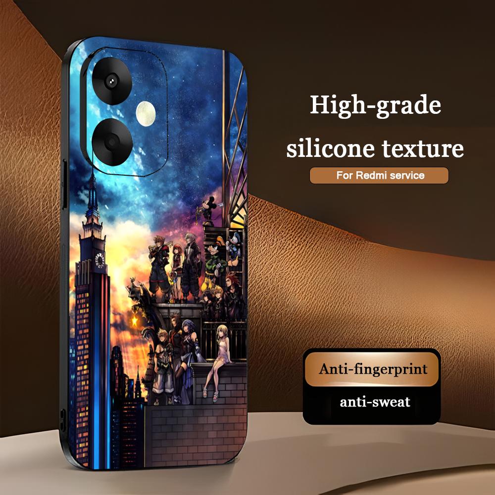Hot Kingdom Hearts Game Phone Case For Xiaomi Redmi Note 13,12,11, 10 Pro Plus S,  5G, 12S, Luxury Soft Black Phone Cover