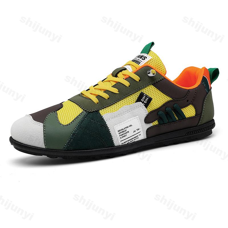 Fashion 2025 Men's Mesh Breathable Splicing Summer Lightweight Fashion Loafers Slip on Casual Shoes Comfortable Color Blocked Sneakers