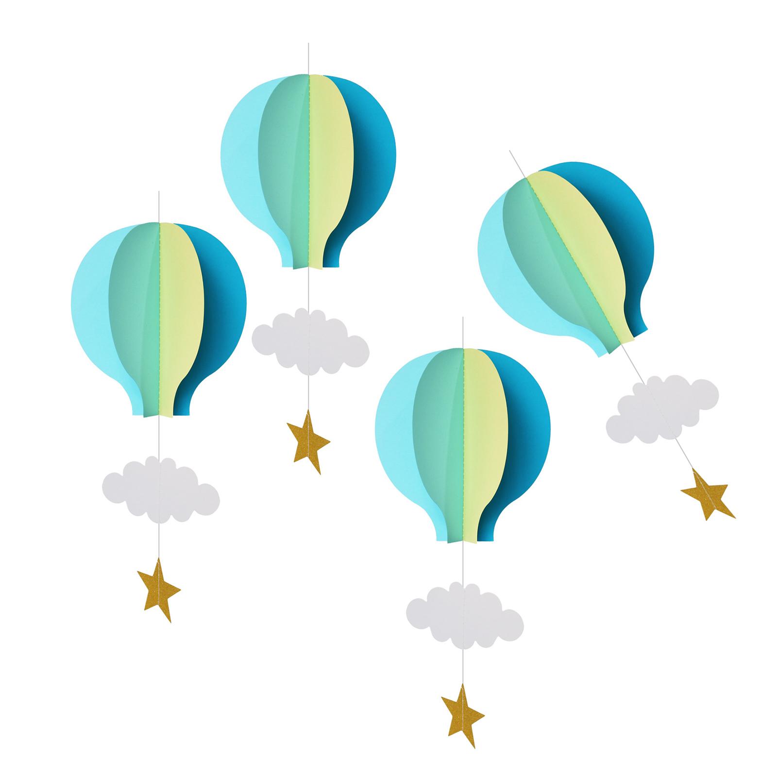 

Paper Craft Pendant Hot Air Balloon Hanging Ornament for Birthday Party Ceiling Ornament Wedding Home Decorative Props