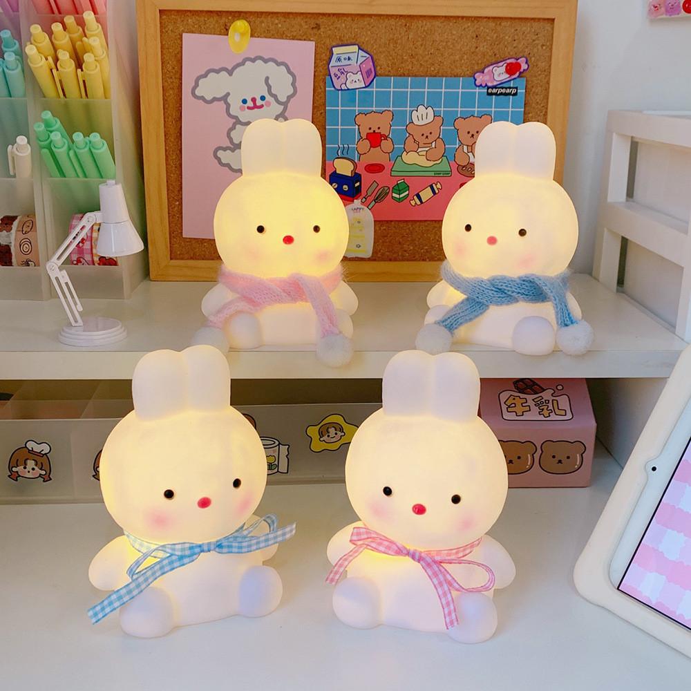 Lamp Night Button Cell Powered Cartoon Cute Four Types Of Rabbits Shaped Lights