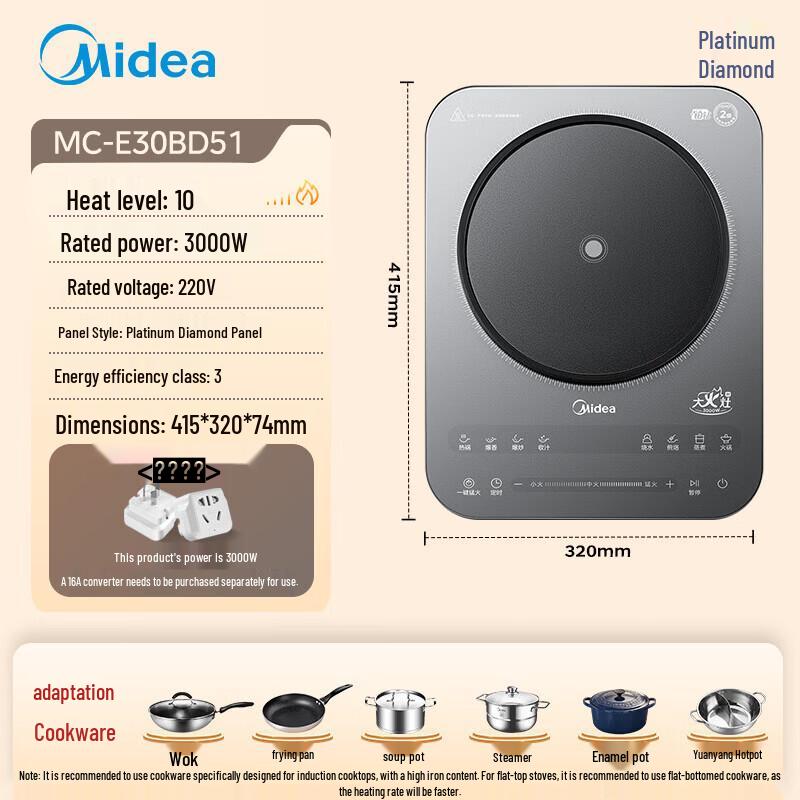 Индукционная плита Midea Platinum Series